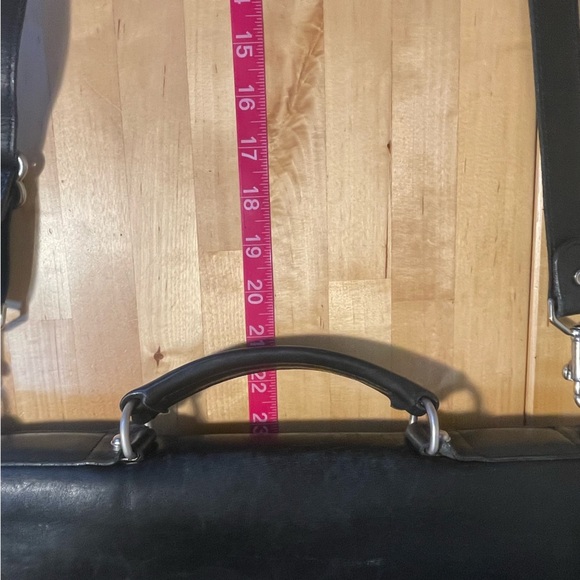 Jack Georges Elements Collection Double Gusset Flap Over Leather Briefcase - Picture 10 of 16